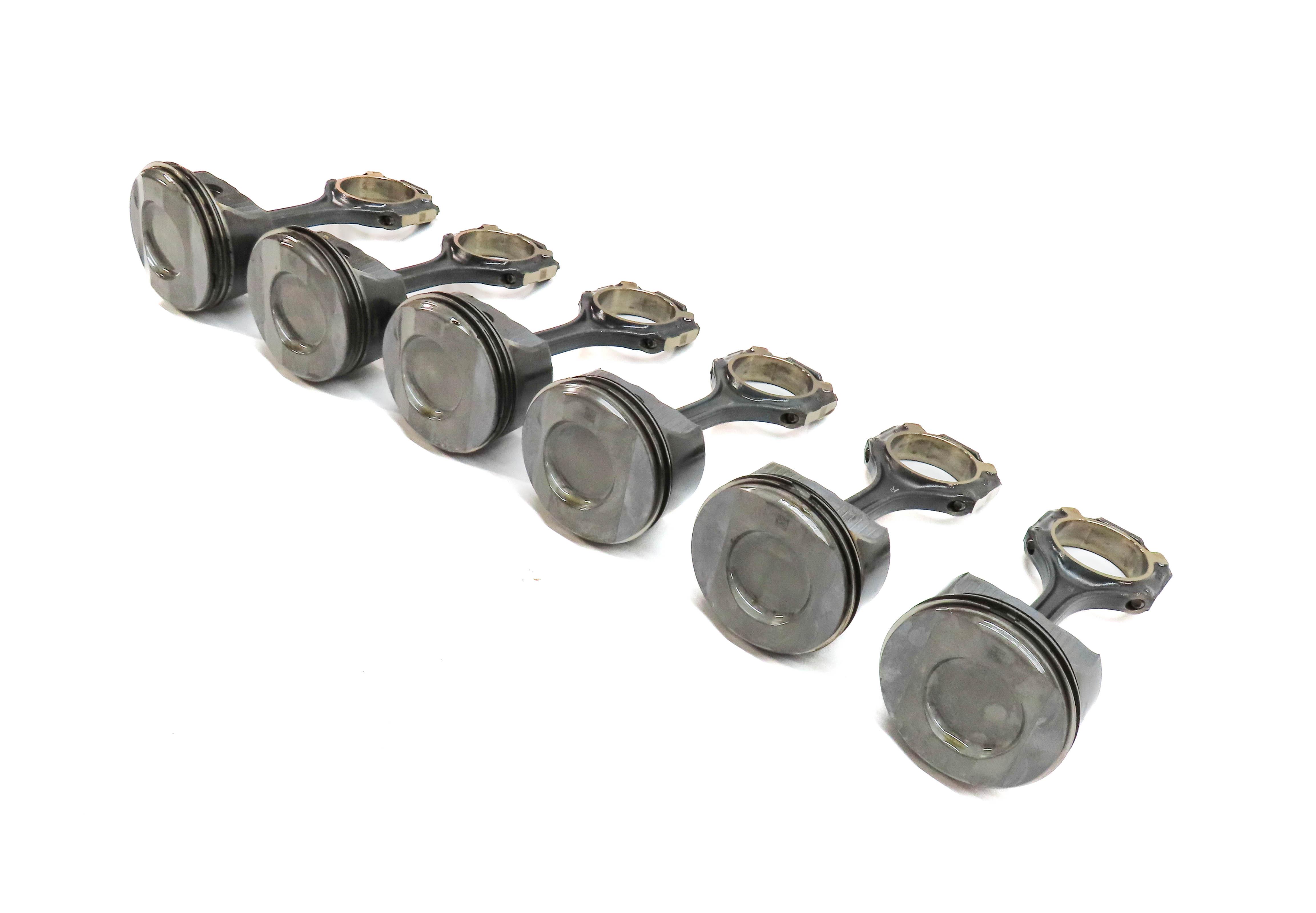 12-18 MERCEDES C E GLE GLK ML SLK (W212 W204 X204 W166 R172) 3.5L PISTON SET-6 — exact item pictured